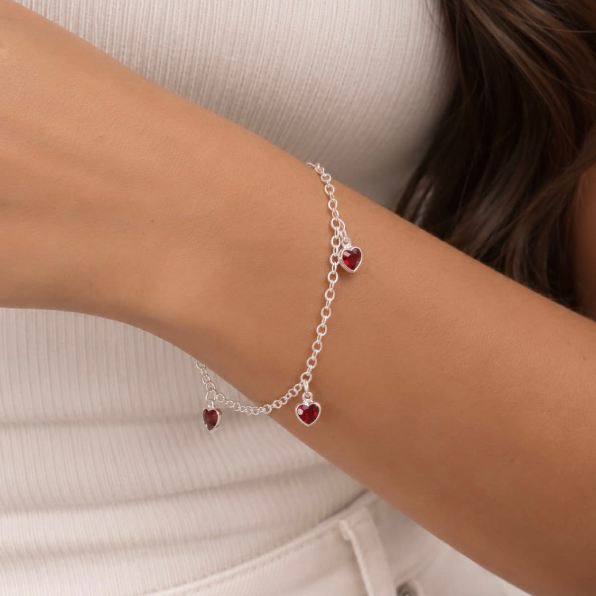 Pulseira Quatro Corações